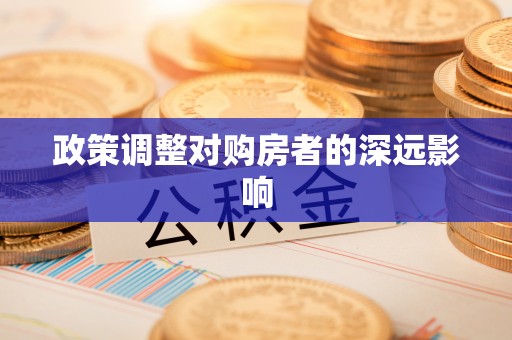 全流程政策调整对购房者的深远影响