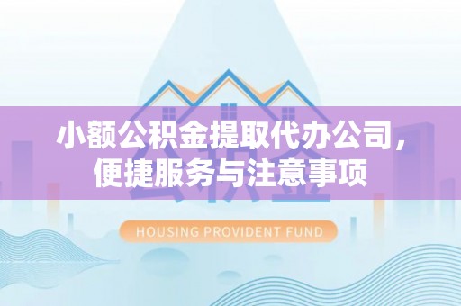 全流程小额公积金提取代办公司，便捷服务与注意事项