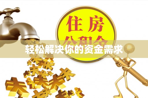 全流程轻松解决你的资金需求