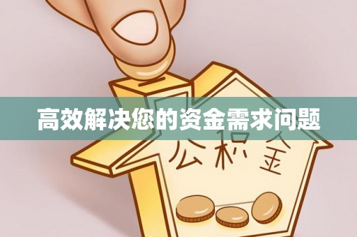 全流程高效解决您的资金需求问题