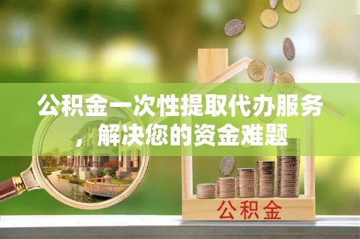 全流程公积金一次性提取代办服务，解决您的资金难题