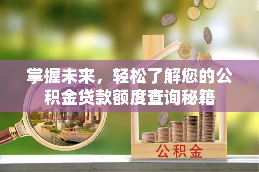 全流程掌握未来，轻松了解您的公积金贷款额度查询秘籍