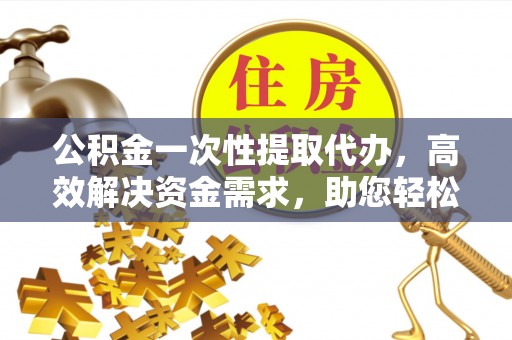 全流程公积金一次性提取代办，高效解决资金需求，助您轻松应对生活难题
