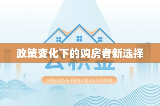 全流程政策变化下的购房者新选择