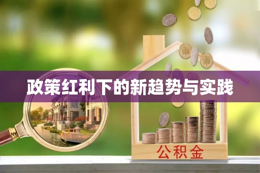 全流程政策红利下的新趋势与实践