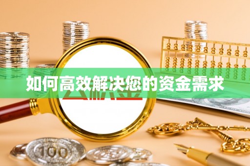 全流程如何高效解决您的资金需求